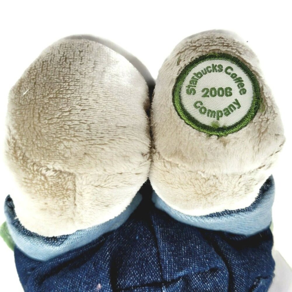Starbucks Bearista Bear Gardener 10'' Jeans Apron Plush Stuffed Toy 47th Ed 2006 - Picture 7 of 9